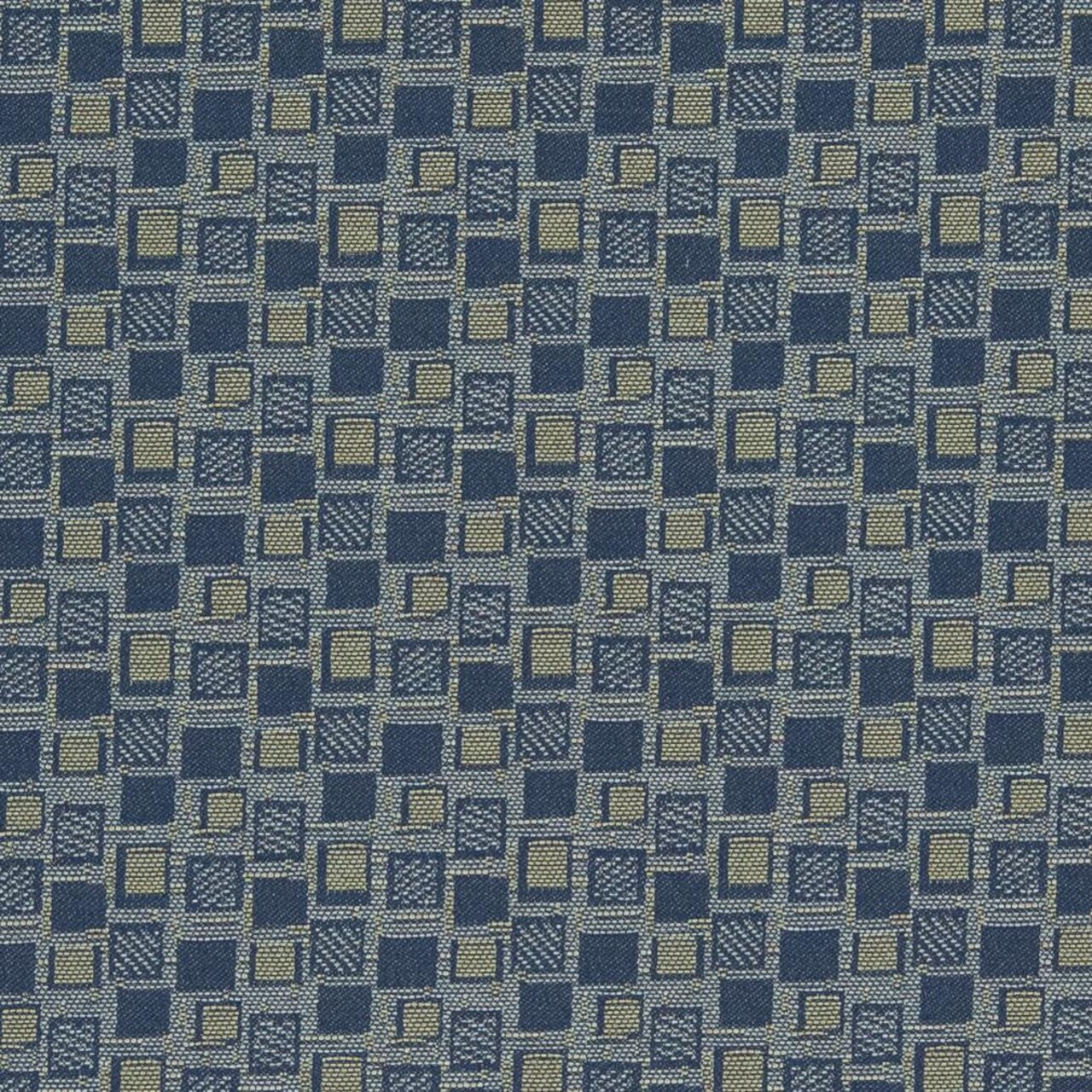 Squares/Navy - Blue Abstract & Geometric,Small Scale Upholstery Fabric 54 Inches"